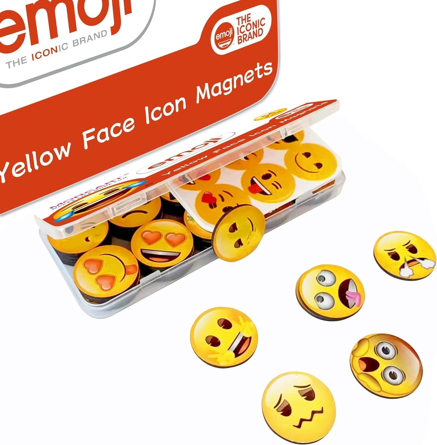 MORCART 54Pcs Emoji Refrigerator Magnets Fridge Magnets for Locker Whiteboard Decorative Magnets - Cute Funny Magnets for School Home Kitchen Office Gift for Teacher Family and Friend - Fly It Try It