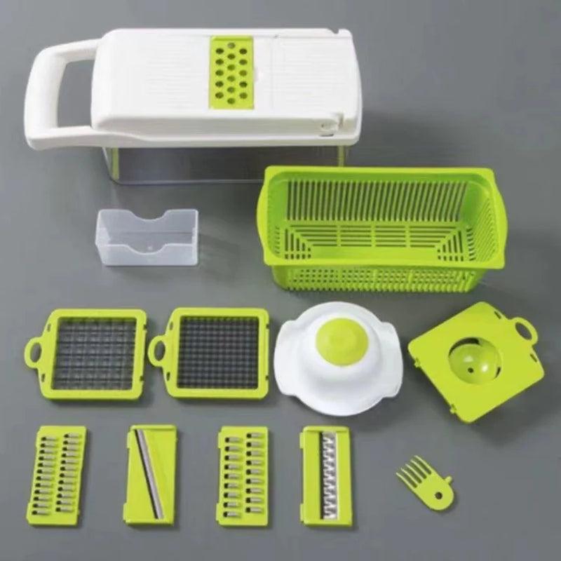 12 in 1 Manual Vegetable Chopper Kitchen Gadgets Food Chopper Onion Cutter Vegetable Slicer - Fly It Try It