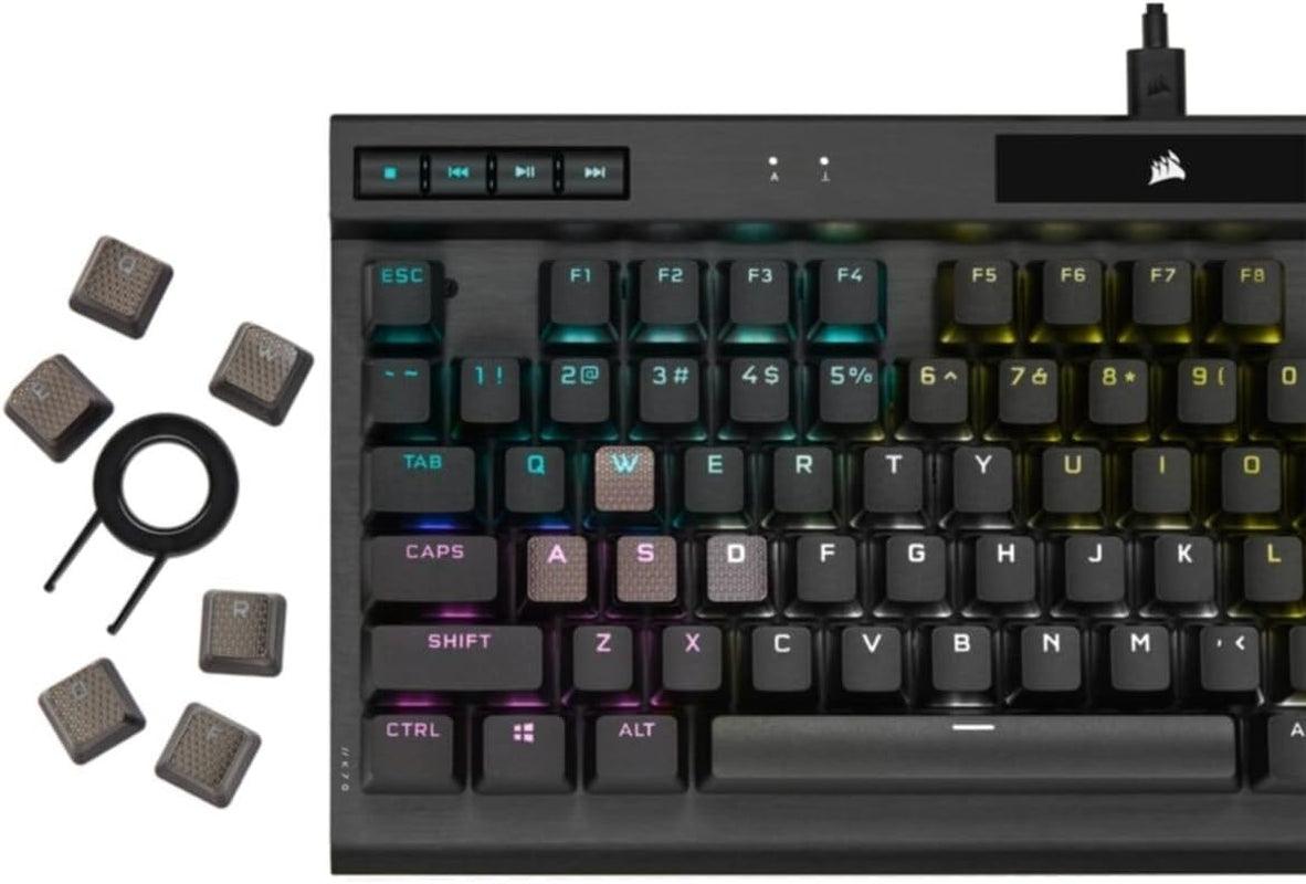 K70 RGB Tenkeyless Mechanical Gaming Keyboard - CHERRY MX SPEED Switches, Aluminum Frame, Per-Key RGB Backlighting, Detachable USB-C Cable - Fly It Try It