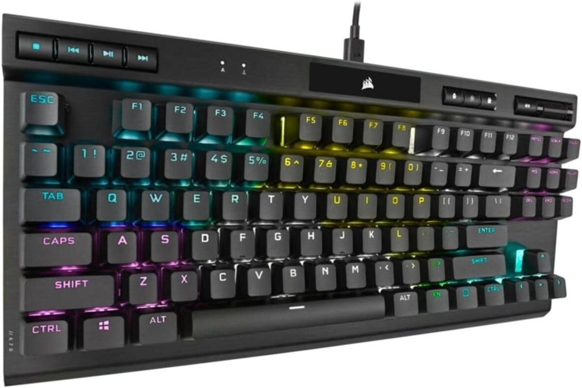 K70 RGB Tenkeyless Mechanical Gaming Keyboard - CHERRY MX SPEED Switches, Aluminum Frame, Per-Key RGB Backlighting, Detachable USB-C Cable - Fly It Try It