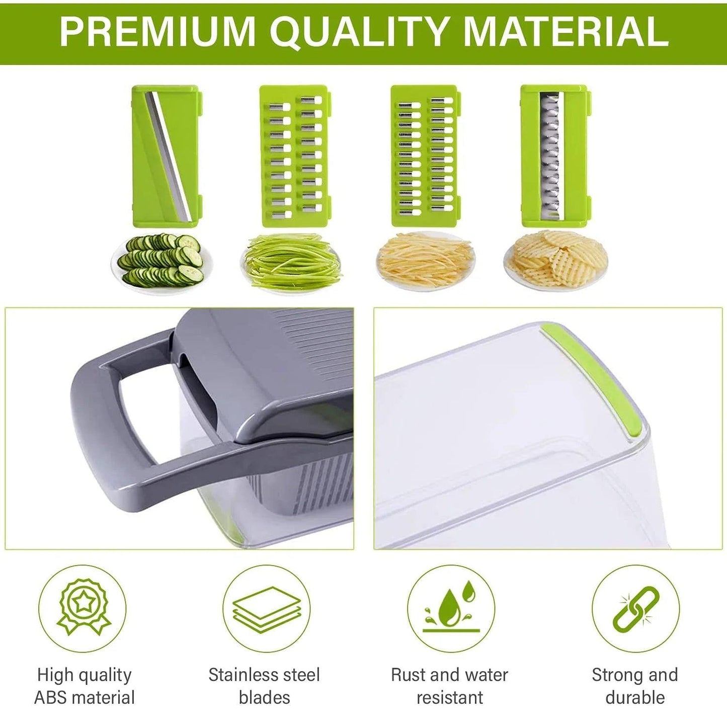 12 in 1 Manual Vegetable Chopper Kitchen Gadgets Food Chopper Onion Cutter Vegetable Slicer - Fly It Try It