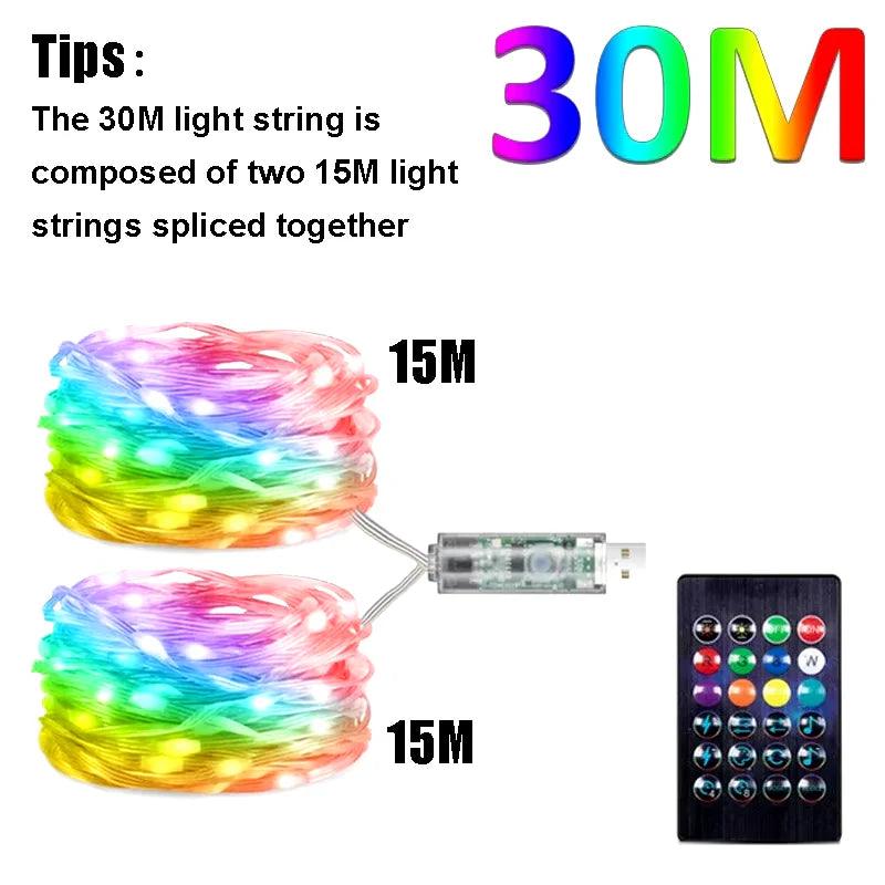 Dreamcolor Rgb Led Strip WS2812B Bluetooth Smart String Fairy Lights Christmas Garland Light Waterproof for Party Curtain Room - Fly It Try It