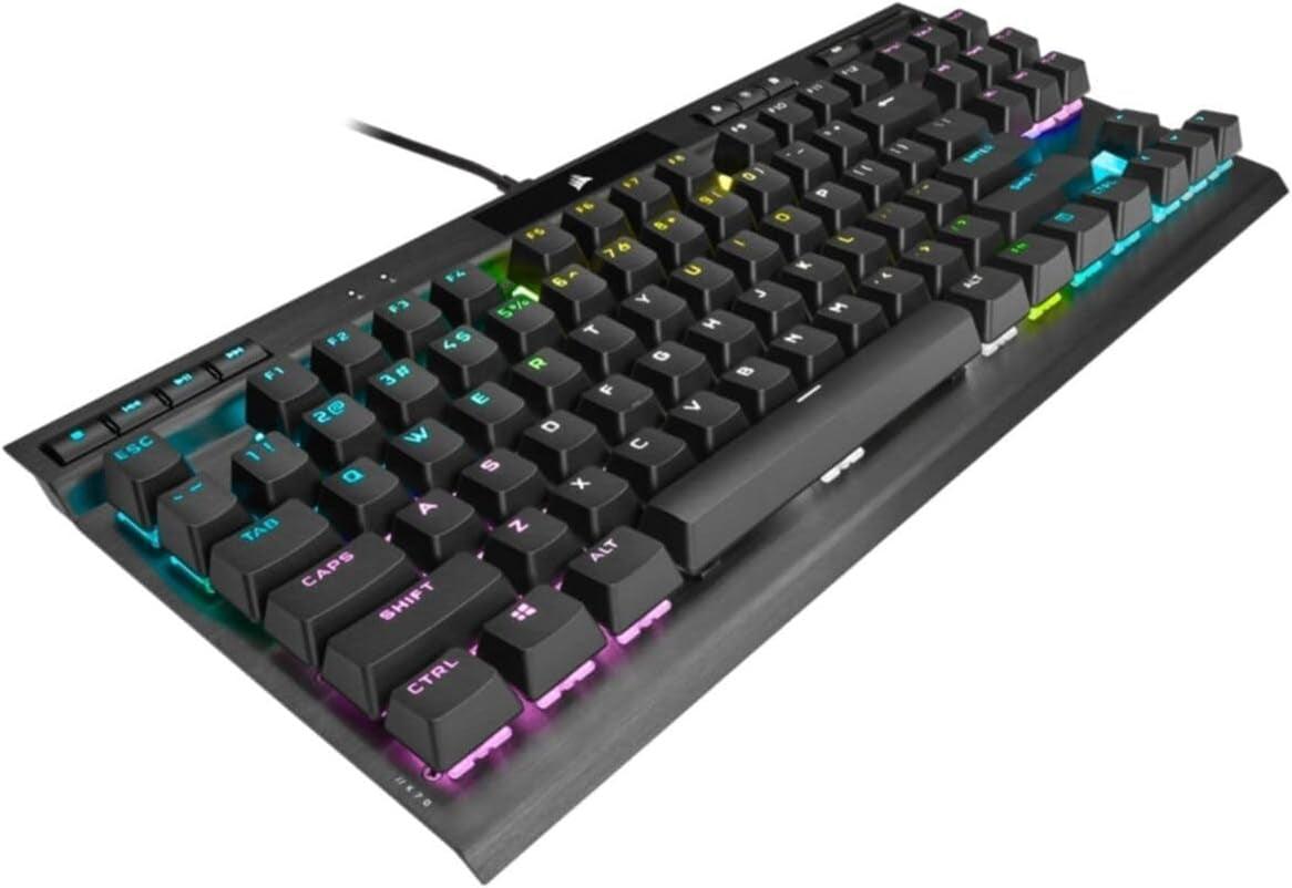 K70 RGB Tenkeyless Mechanical Gaming Keyboard - CHERRY MX SPEED Switches, Aluminum Frame, Per-Key RGB Backlighting, Detachable USB-C Cable - Fly It Try It