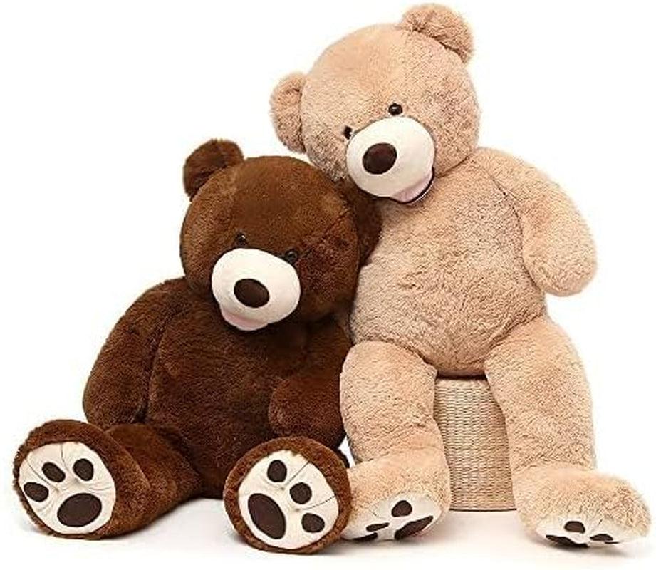 Big Plush Giant Teddy Bear Premium Soft Stuffed Animals, Large Big Teddy Bear 5 Feet Brown, Cuddly Plush Toy for Girlfriends, Kids, 51In - Fly It Try It