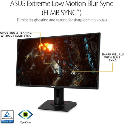 TUF Gaming 27" 2K HDR Gaming Monitor (VG27AQ) - QHD (2560 X 1440), 165Hz (Supports 144Hz), 1Ms, Extreme Low Motion Blur, Speaker, G-SYNC Compatible, VESA Mountable, Displayport, HDMI ,Black - Fly It Try It