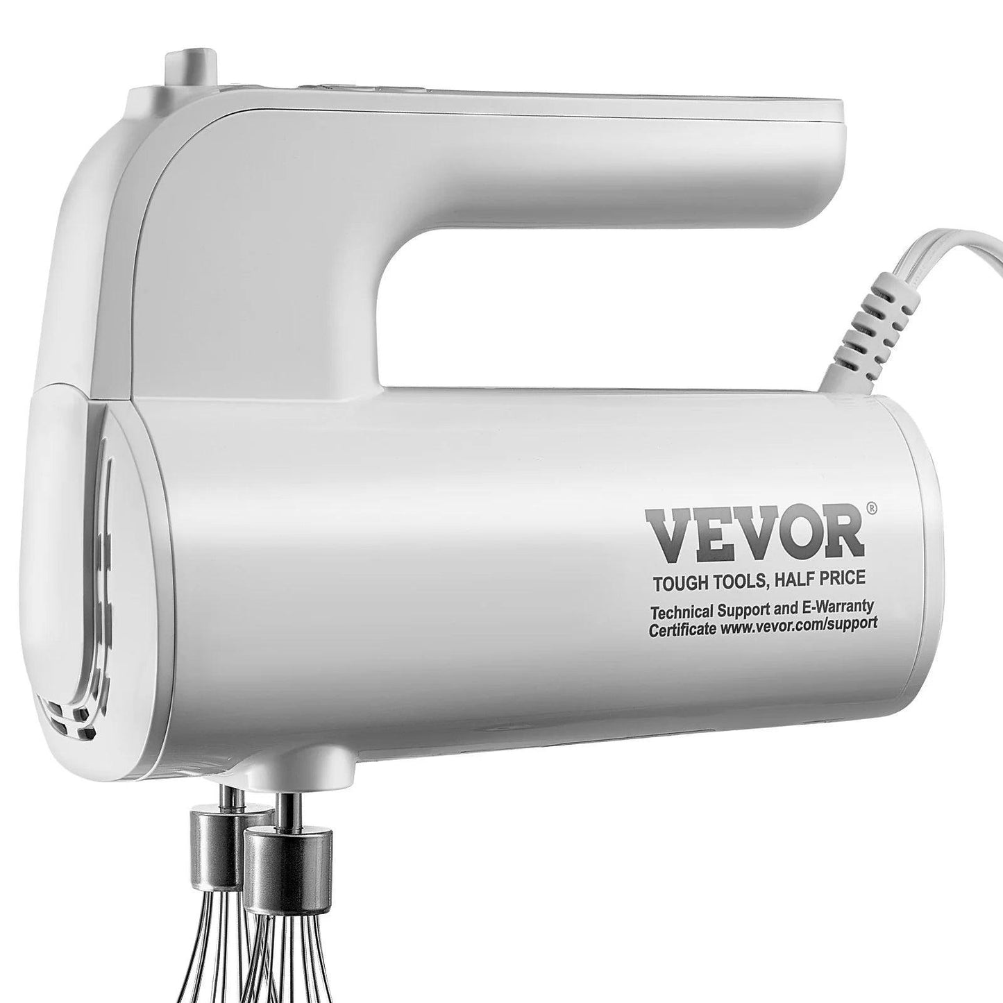 VEVOR Digital Electric Hand Mixer, 5-Speed, 200W Portable Electric Handheld Mixer, with Turbo Boost Beaters Dough Hooks Whisks Storage Bag, Baking Supplies for Whipping Mixing Egg Cookie Cake Cream - Fly It Try It