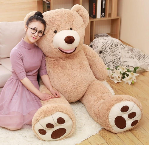 Big Plush Giant Teddy Bear Premium Soft Stuffed Animals, Large Big Teddy Bear 5 Feet Brown, Cuddly Plush Toy for Girlfriends, Kids, 51In - Fly It Try It