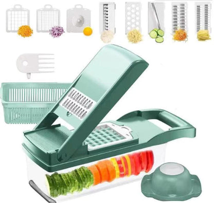 12 in 1 Manual Vegetable Chopper Kitchen Gadgets Food Chopper Onion Cutter Vegetable Slicer - Fly It Try It