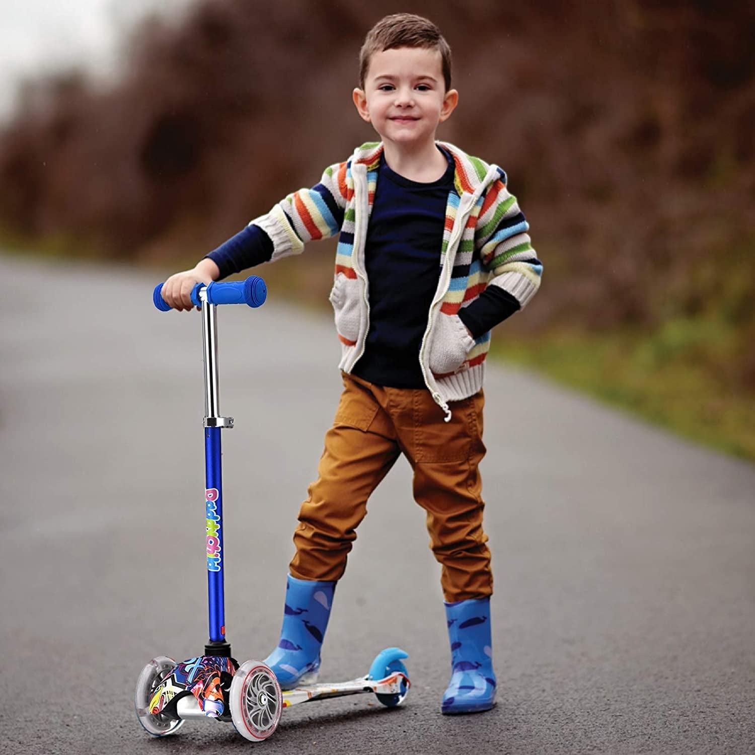 3 Wheel Scooters for Kids, Kick Scooter for Toddlers 3-6 Years Old, Boys and Girls Scooter with Light up Wheels, Mini Scooter for Children - Fly It Try It