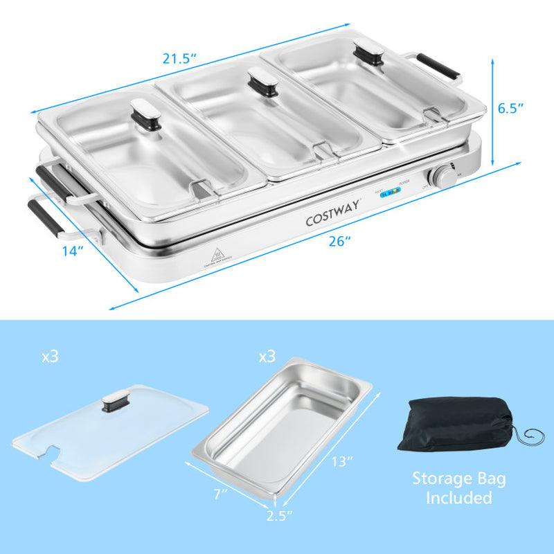 2 in 1 Electric Warming Tray with Temperature Control - Fly It Try It