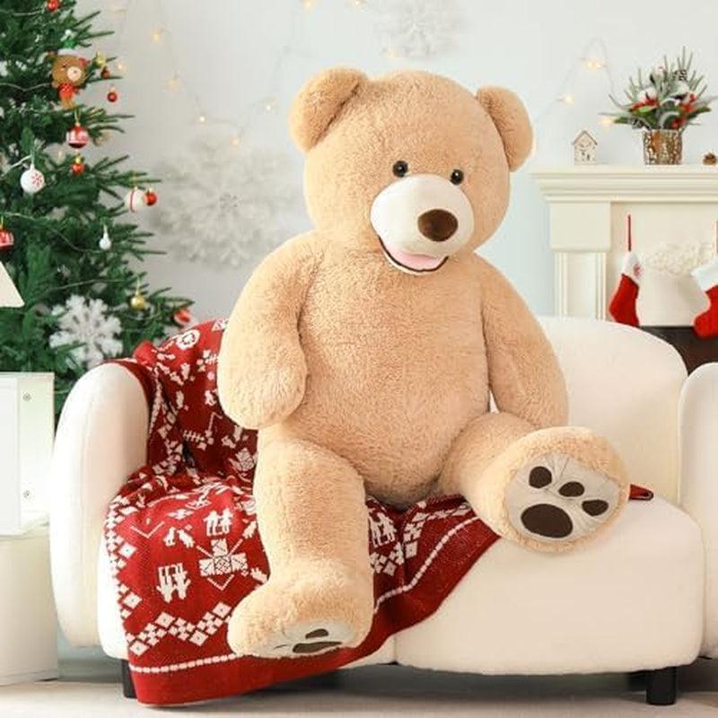 Big Plush Giant Teddy Bear Premium Soft Stuffed Animals, Large Big Teddy Bear 5 Feet Brown, Cuddly Plush Toy for Girlfriends, Kids, 51In - Fly It Try It